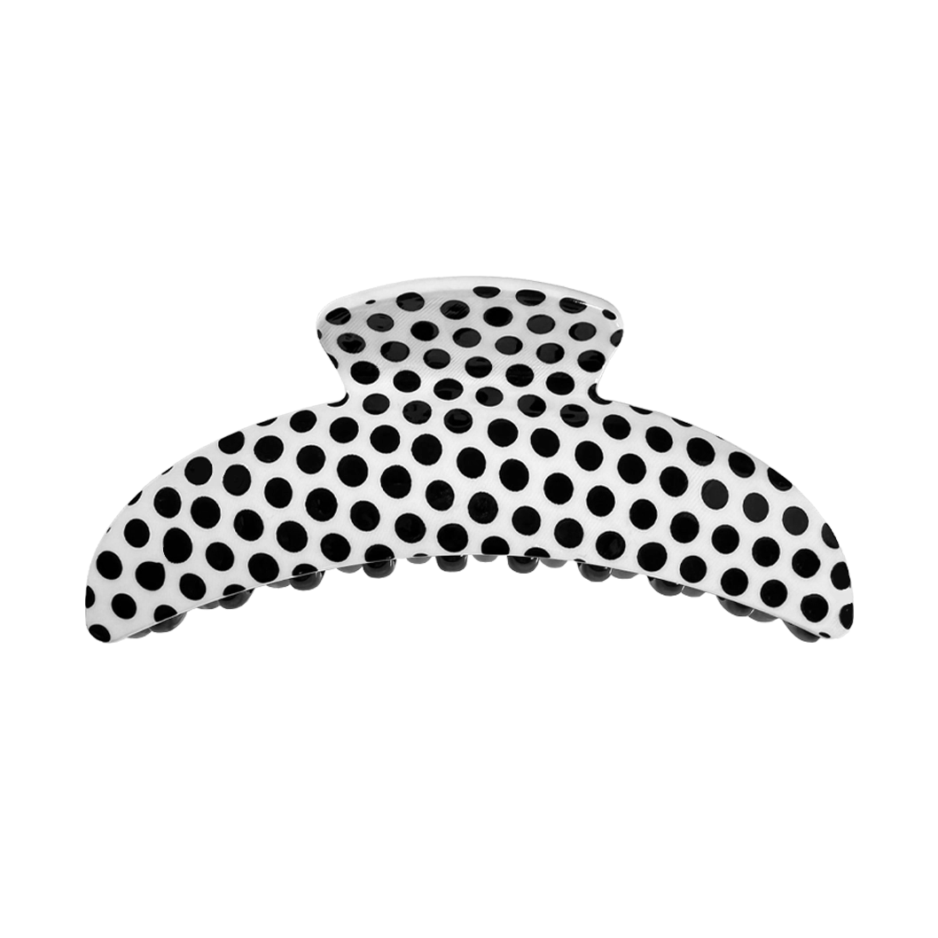 ANNA clip in White Polka