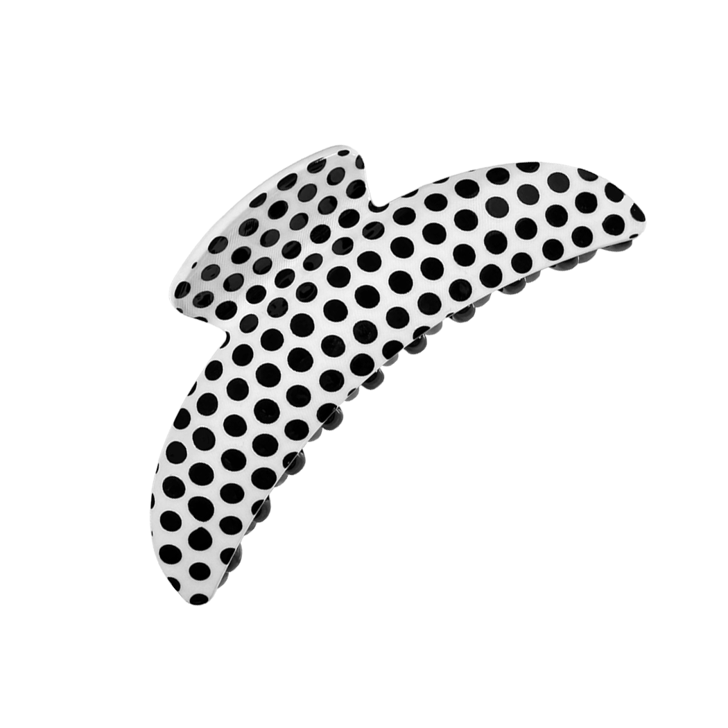 ANNA clip in White Polka