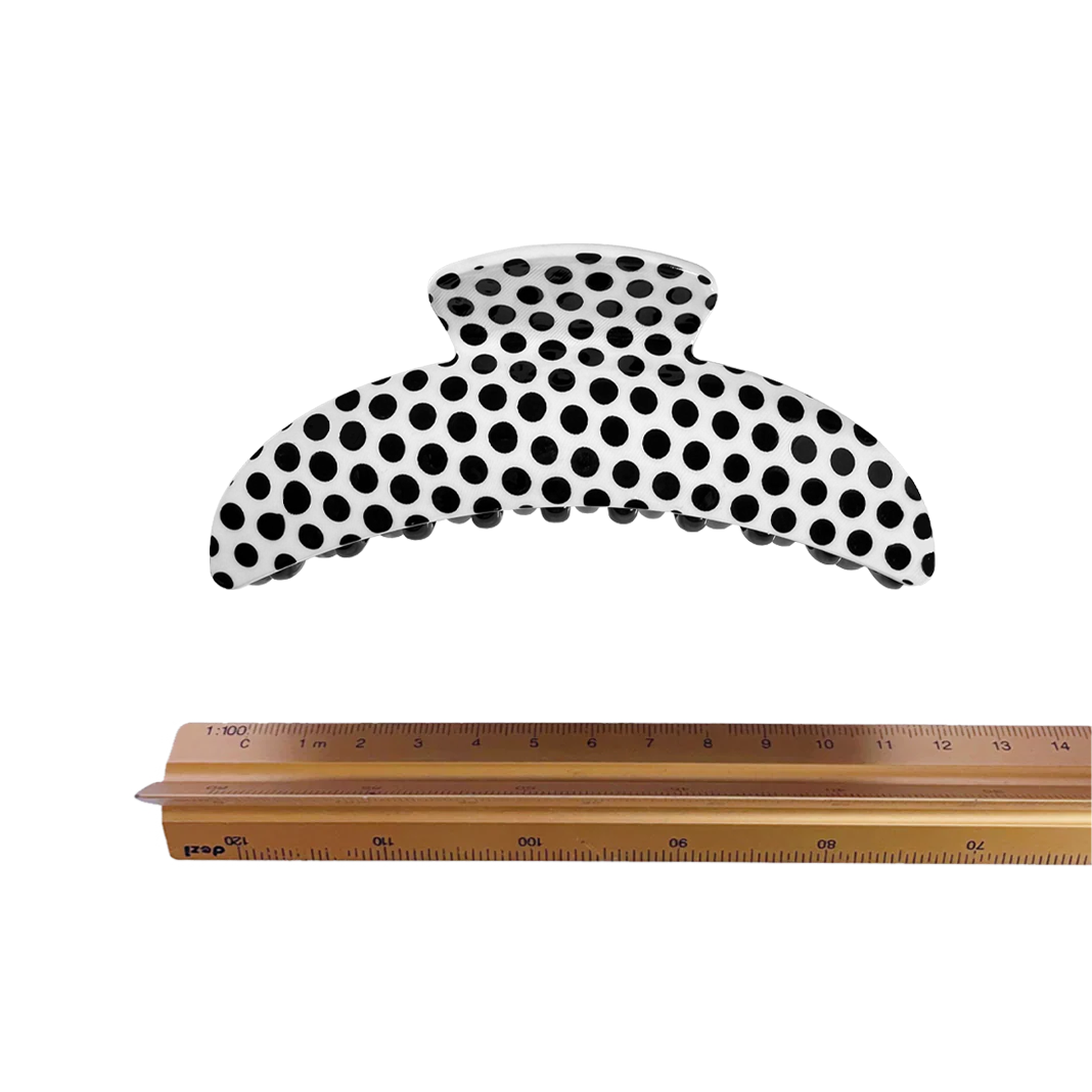 ANNA clip in White Polka