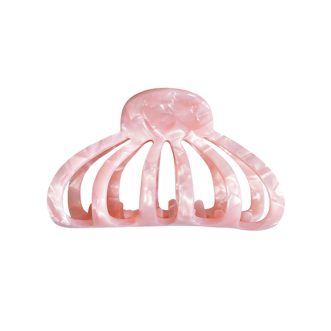Meet AYYO! The wide rounded claw has crossover interlocking which creates a secure hold for even the thickest hair. Great for an all up look or to pull all hair back, even when there’s a lot of it. Each clip comes in a branded Tort pouch (colours change seasonally). Size: 10.5cm Colour: pearlescent pink with a satin finish Material: eco-resin