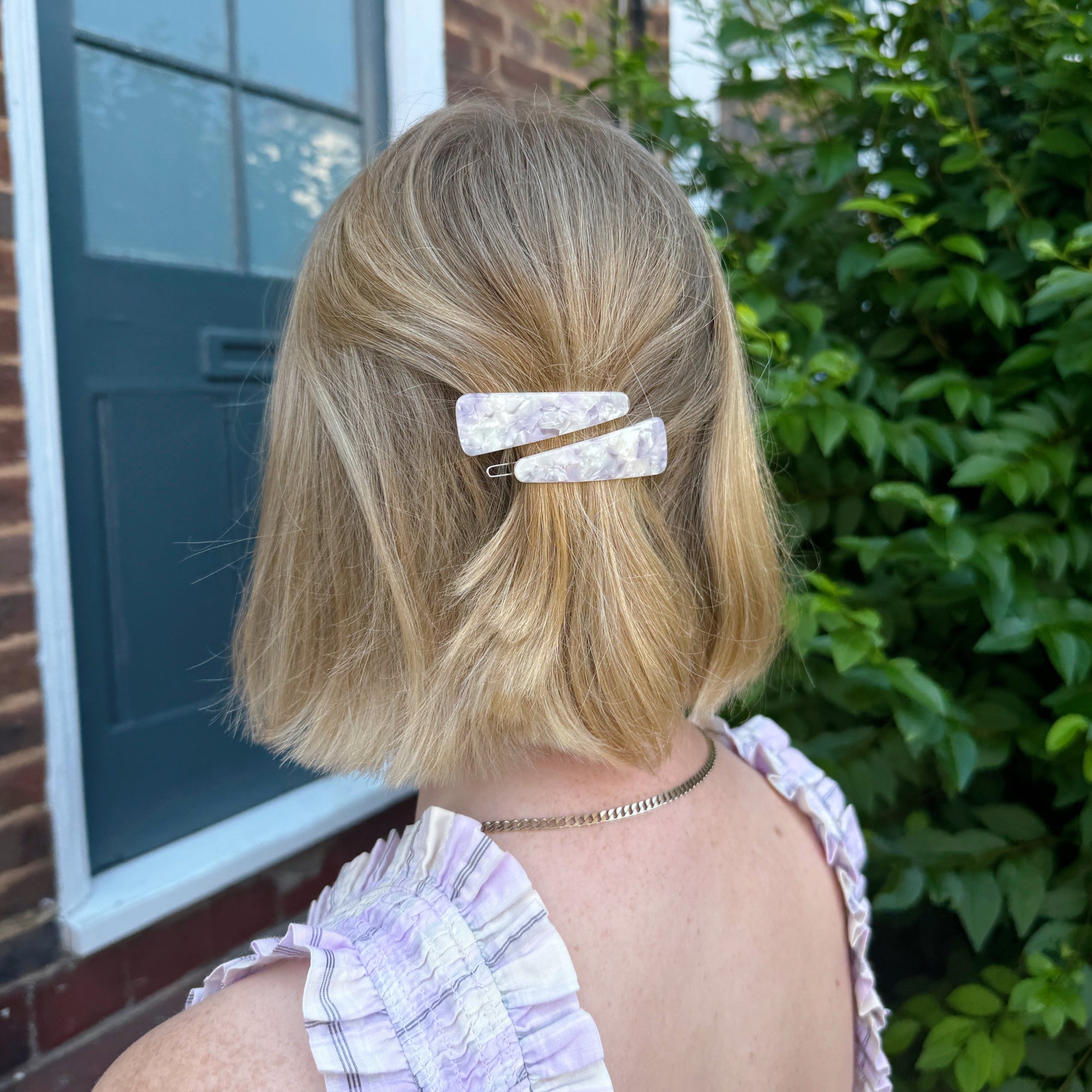 SAMPLE SALE: JADE clip in Lilac Ivory