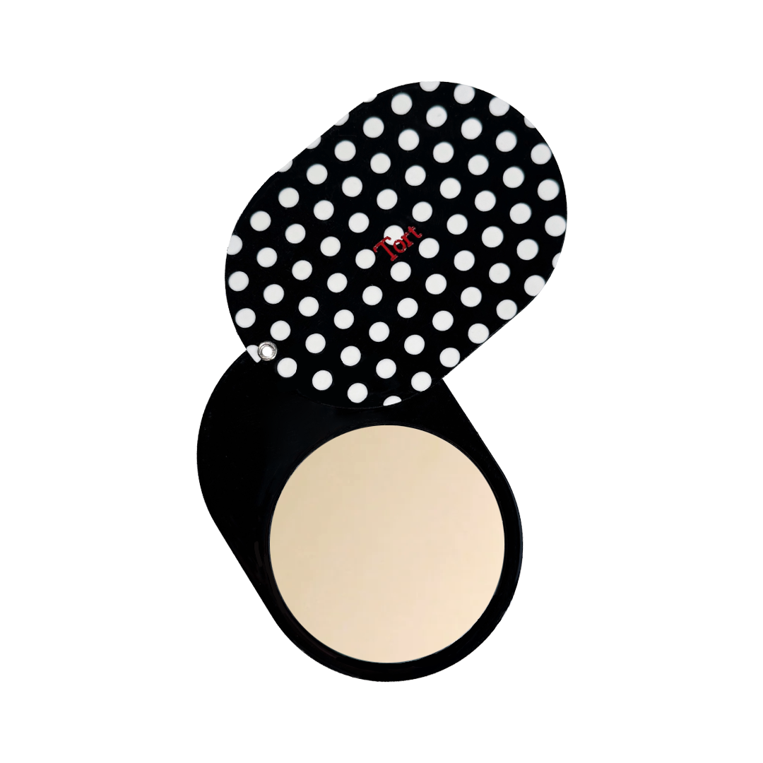 JAYA Mirror in Black Polka