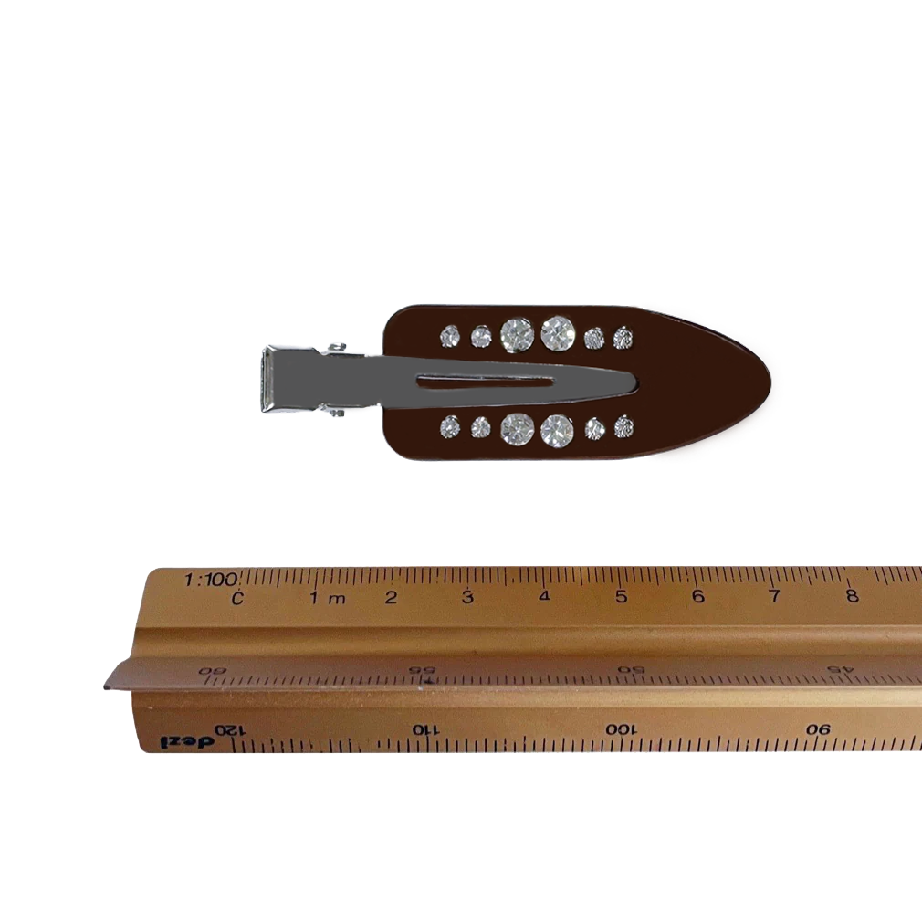 NORA clips in Jewelled Metallic Chocolate