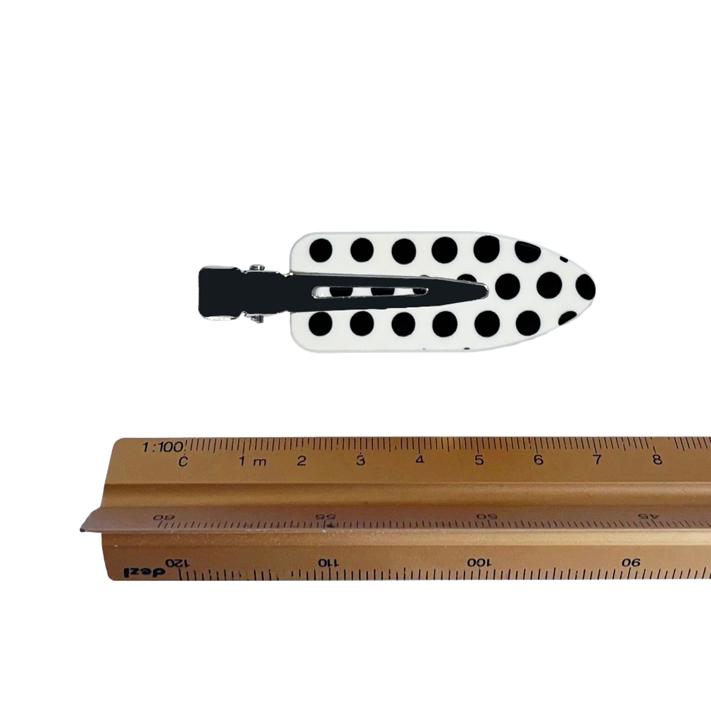 NORA clips in White Polka