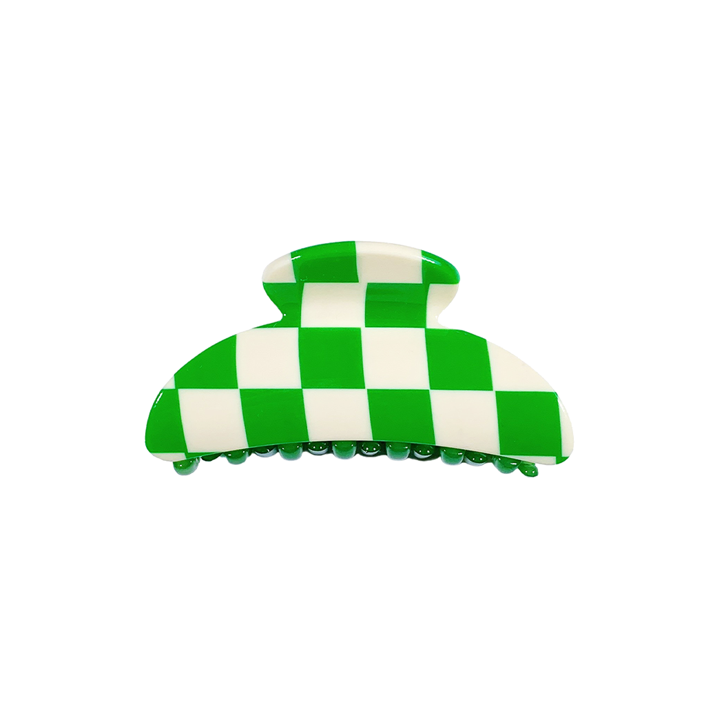 SAMPLE SALE: TOTO clip in Green Checkerboard