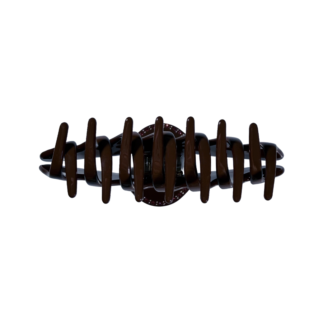 TORT X SHRIMPS HANA clip in Brown Jewelled Rose