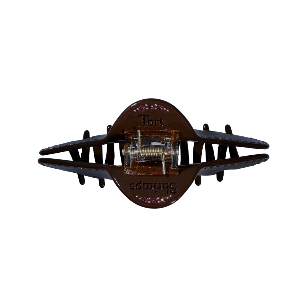 TORT X SHRIMPS HANA clip in Brown Jewelled Rose