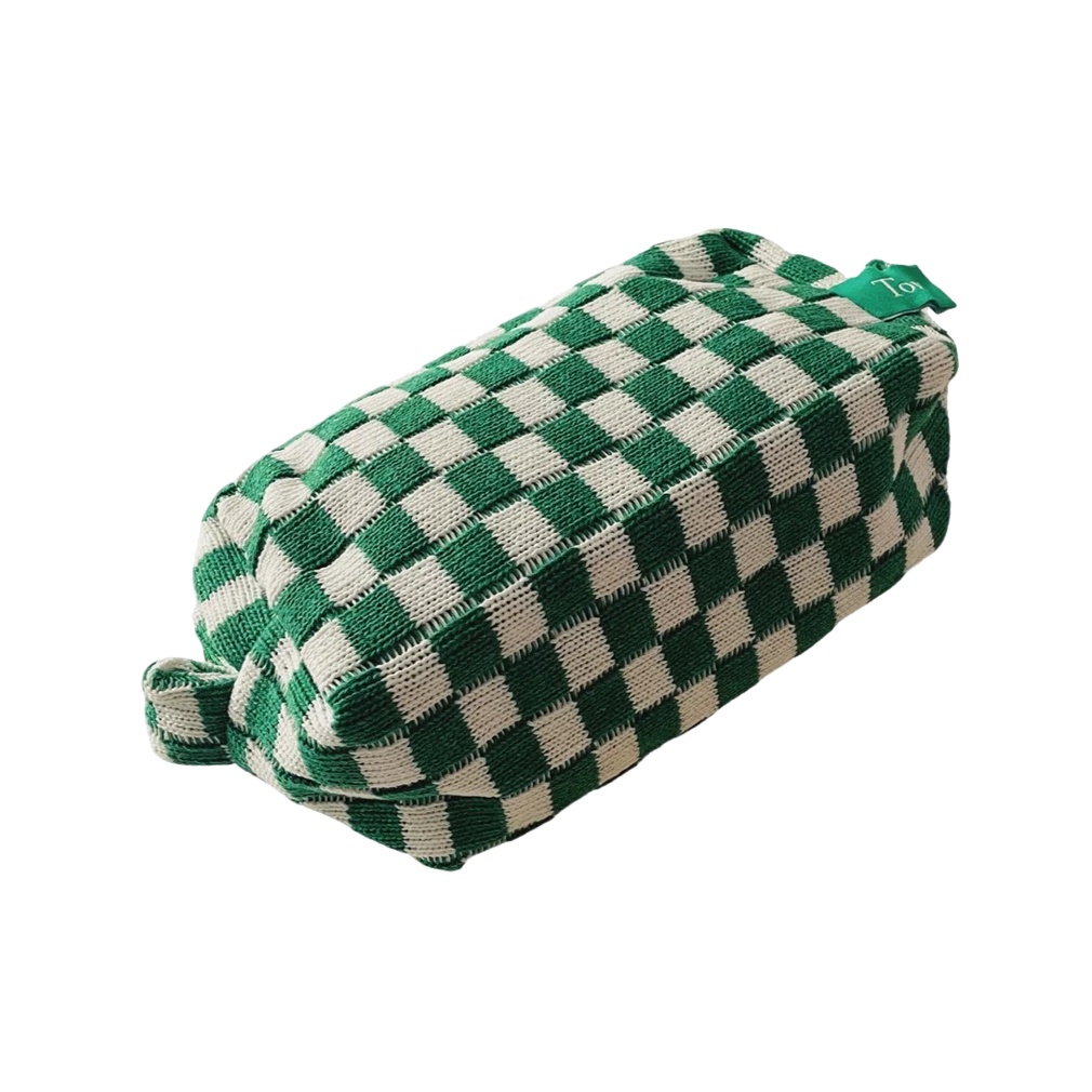 Tort Green Checkerboard Wash Bag – Tort Hairware